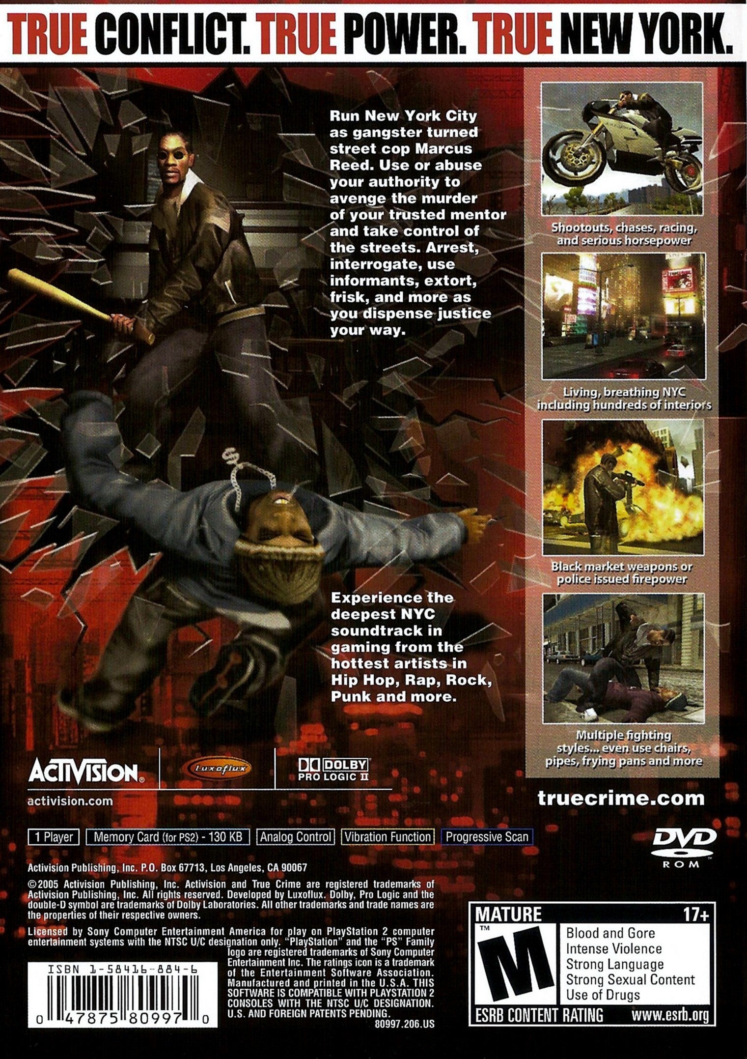 True Crime: New York City PS2 - Video Game - Used - CaveGamers - Image 2