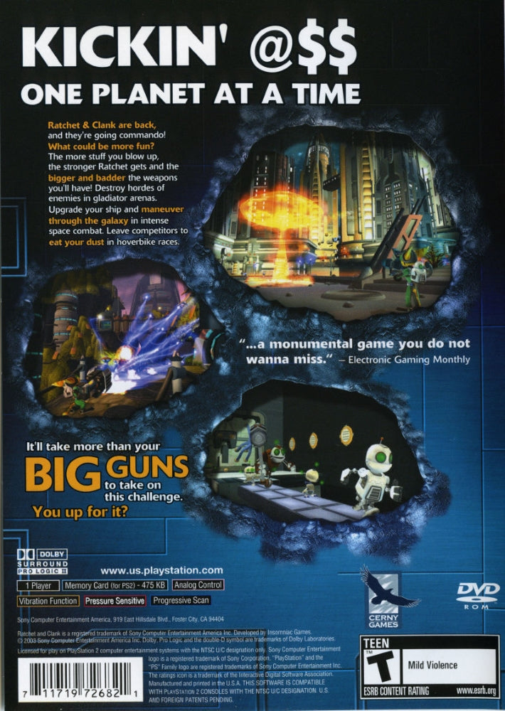 Ratchet & Clank: Going Commando PS2 - Video Game - Used - CaveGamers - Image 2