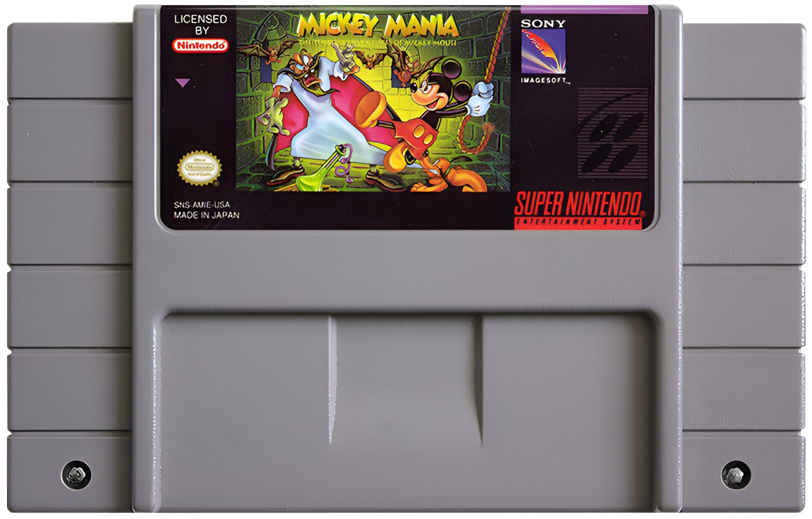 Mickey Mania SNES - Video Game - Used - CaveGamers - Image 3