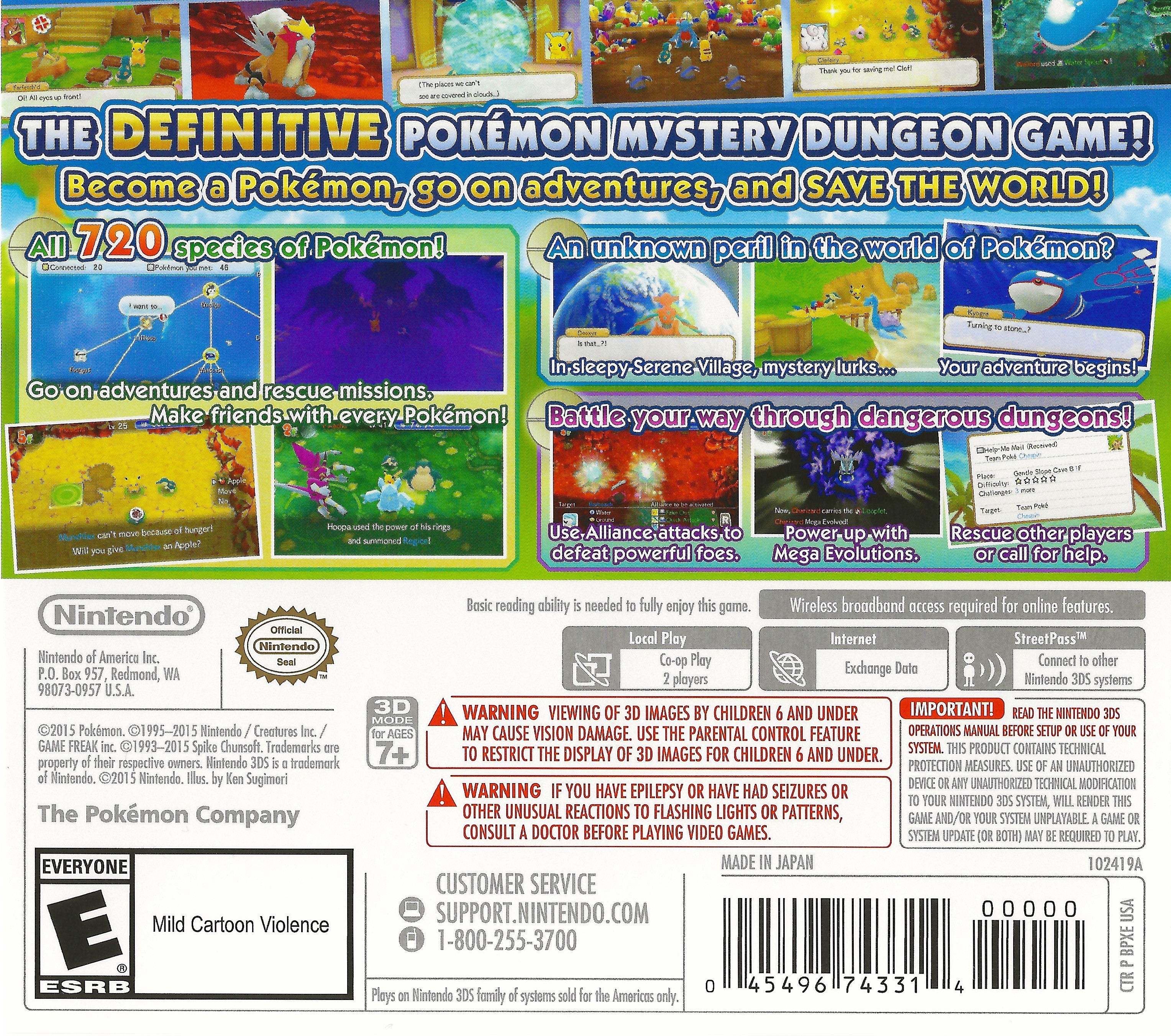Pokemon Super Mystery Dungeon 3DS - Video Game - Used - CaveGamers - Image 2