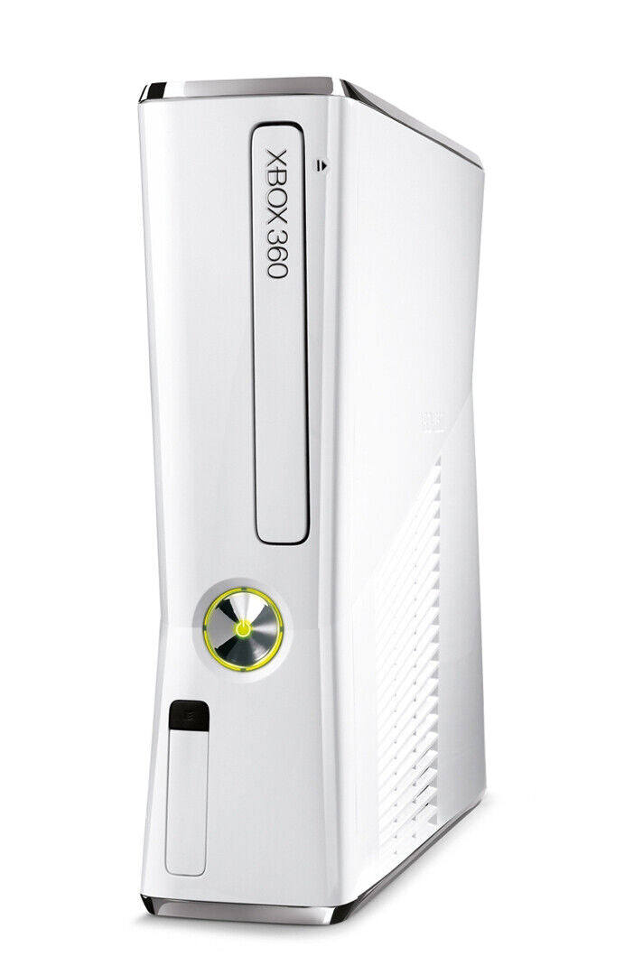 Xbox 360 Slim Console - Gloss White [No Hard Drive] - Video Game System - Used - CaveGamers