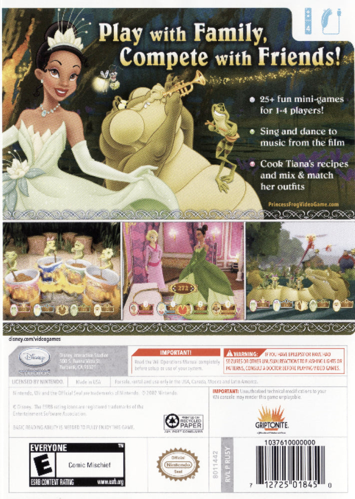 The Princess and the Frog Wii - Video Game - Used - CaveGamers - Image 2