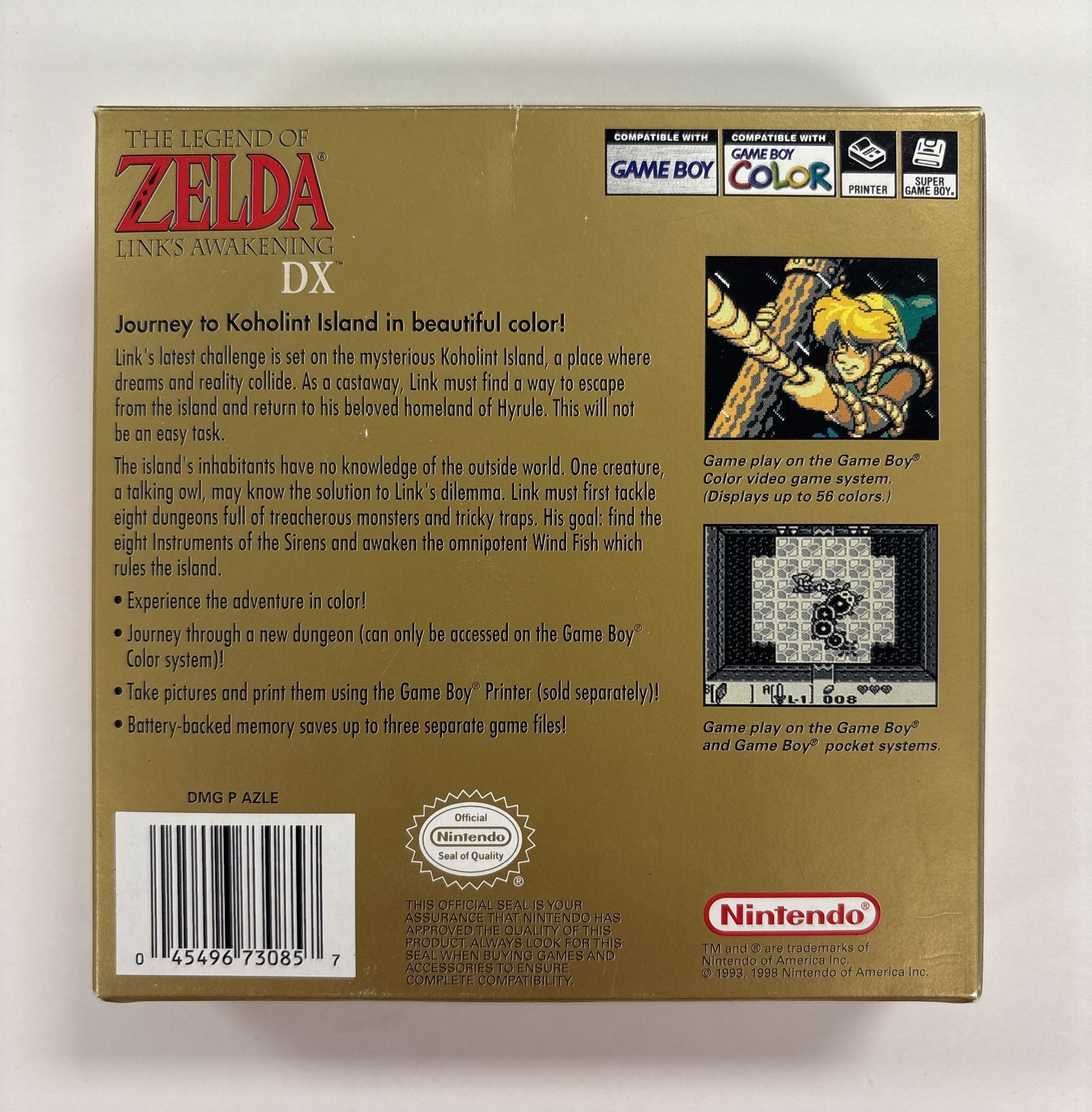 The Legend of Zelda: Link's Awakening DX - Game Boy Color Box & Manuals Only No Game