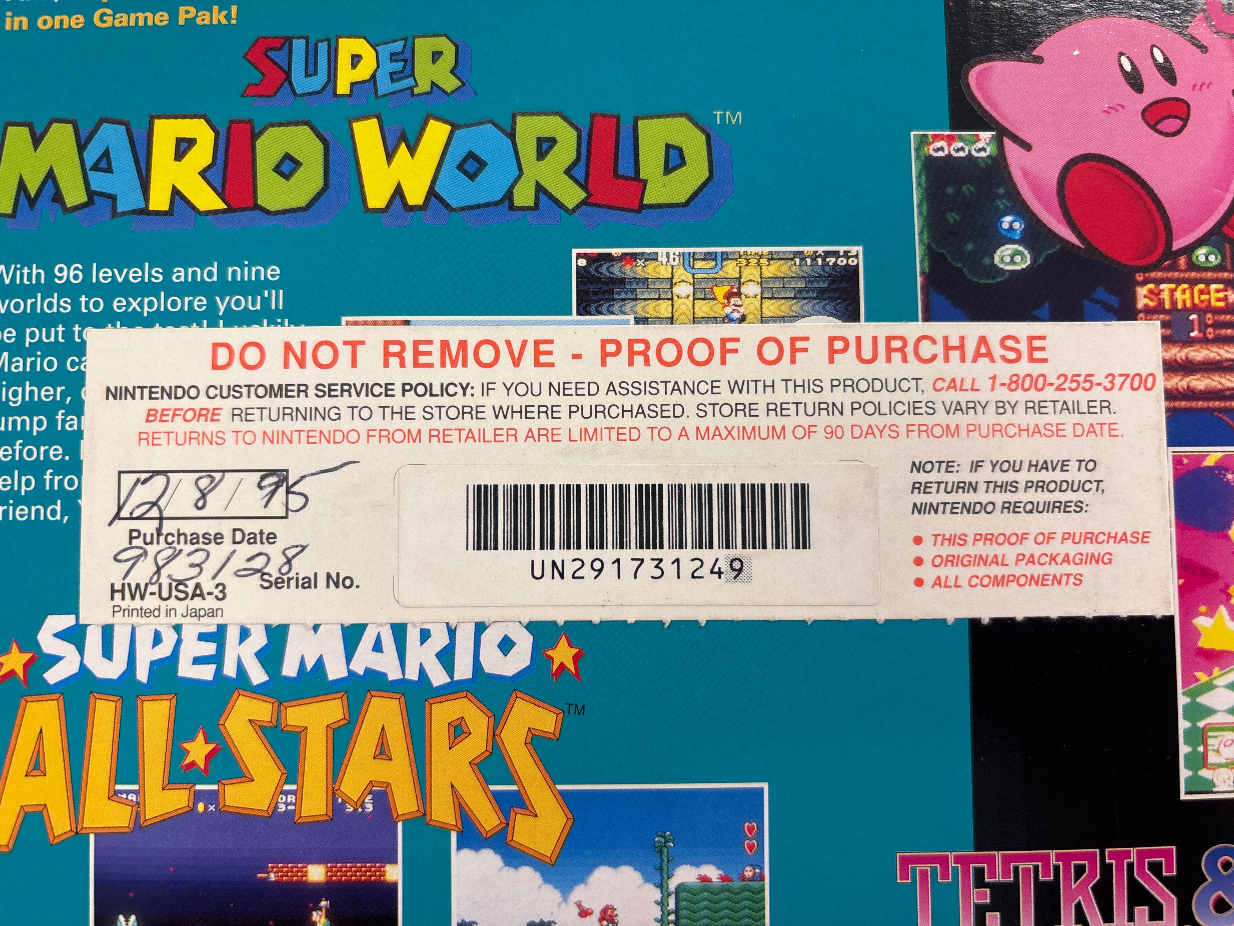Super NES Mario Set SNES Nintendo Box Only No Game or Manuals