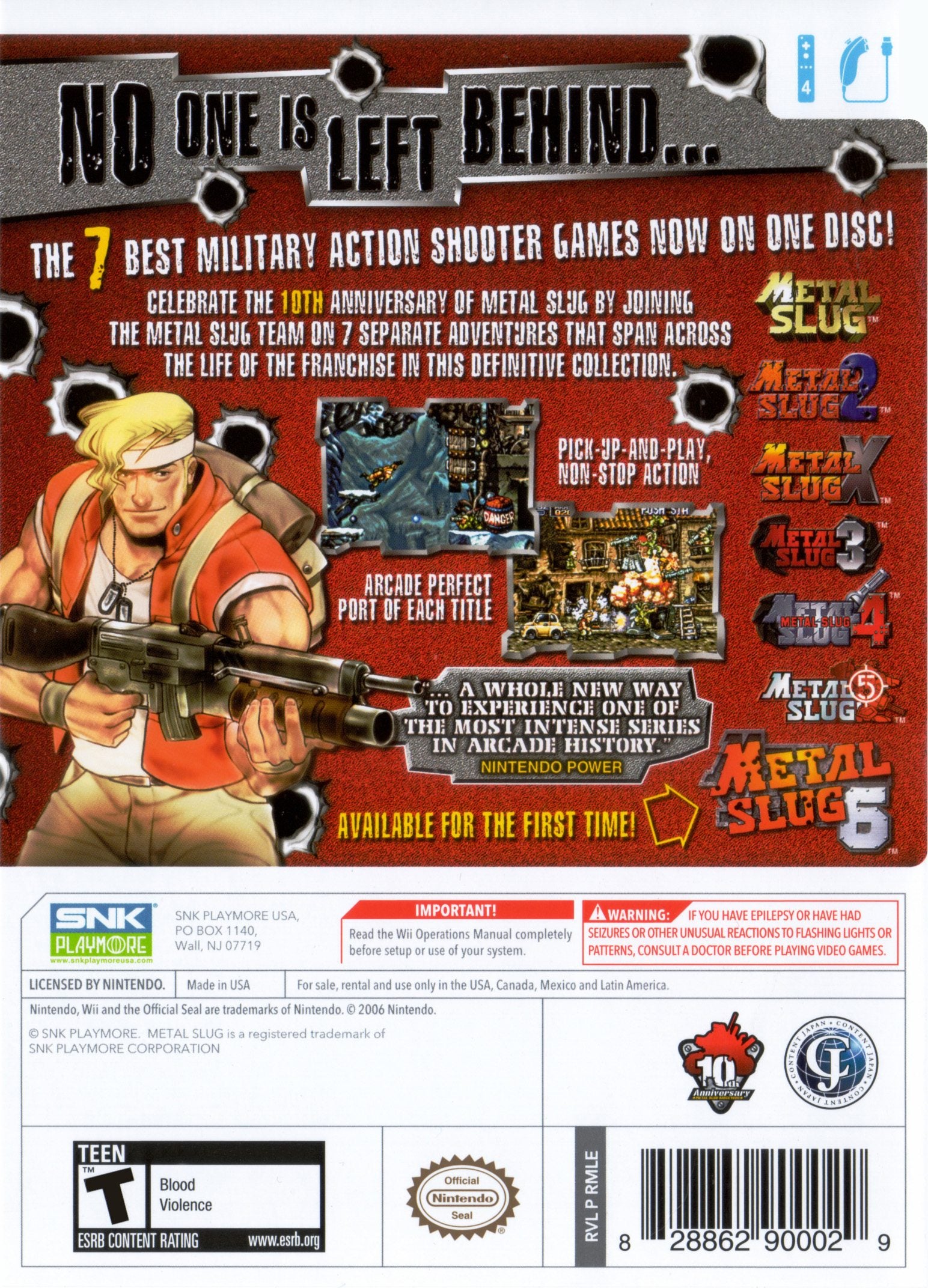 Metal Slug Anthology Wii - Video Game - Used - CaveGamers - Image 2