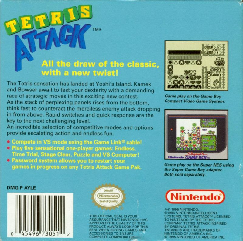 Tetris Attack Game Boy - Video Game - Used - CaveGamers - Image 2
