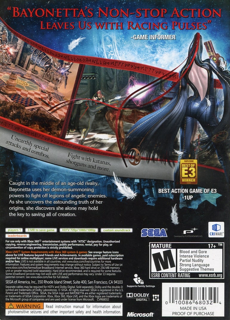 Bayonetta Xbox 360 - Video Game - Used - CaveGamers - Image 2