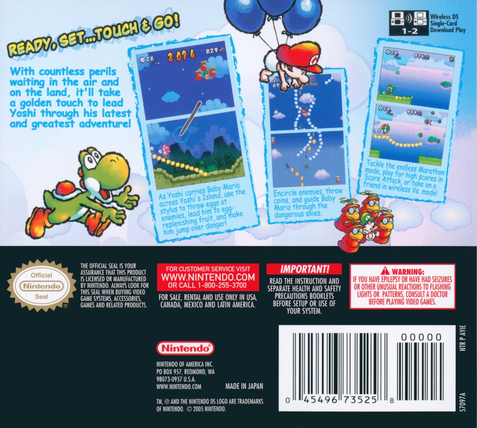 Yoshi Touch and Go DS - Video Game - Used - CaveGamers - Image 2