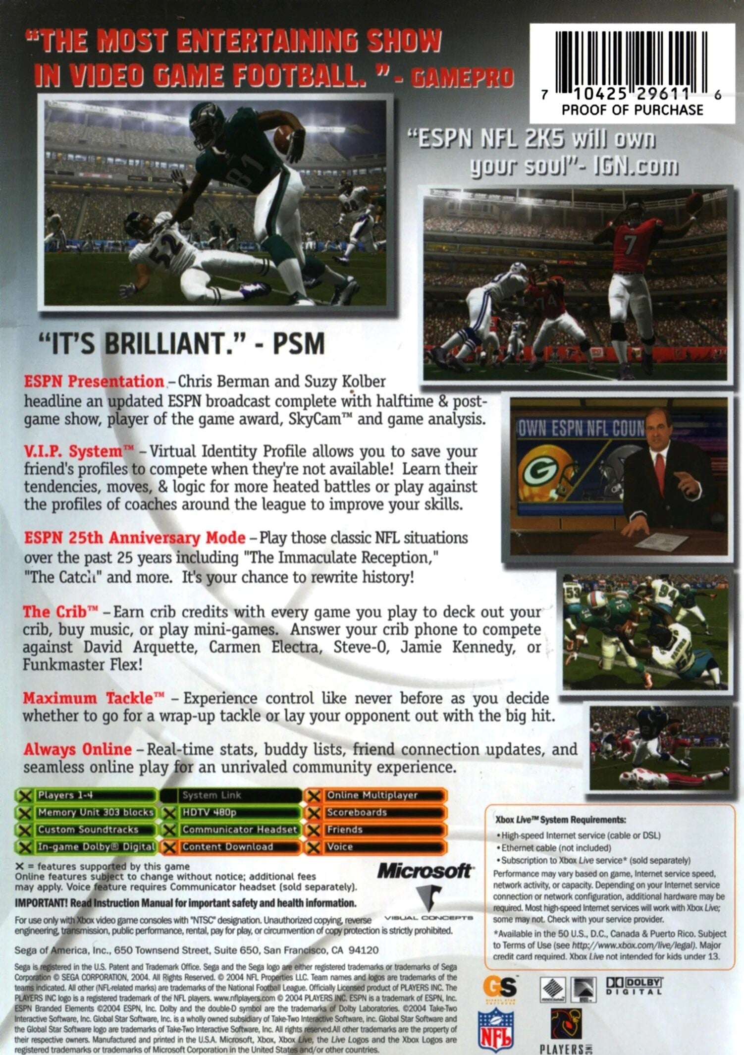 ESPN NFL 2K5 Xbox - Video Game - Used - CaveGamers - Image 2