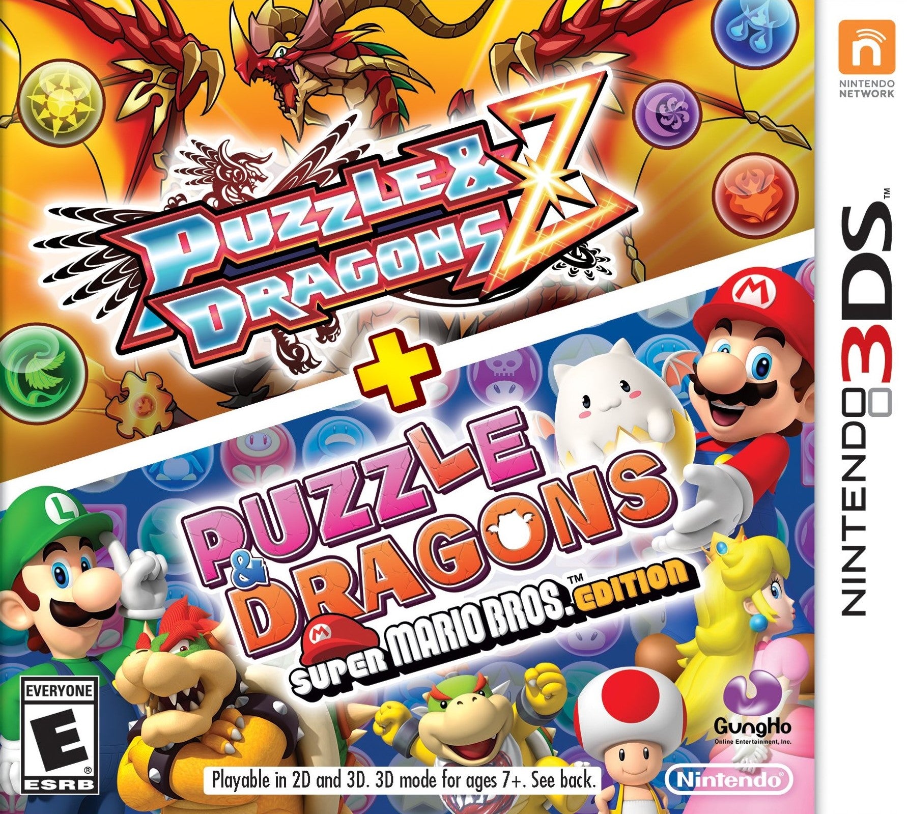 Puzzle & Dragons Z + Puzzle & Dragons Super Mario Bros. 3DS - Video Game - Used - CaveGamers