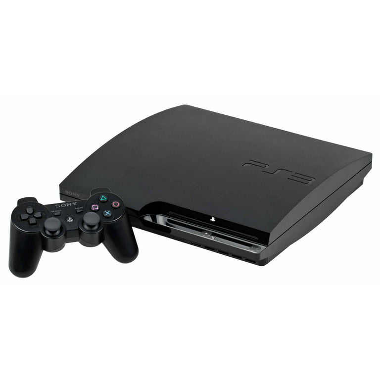PlayStation 3 Slim 120GB Console - Charcoal Black 2001A 2101A PS3 - Video Game System - Used - CaveGamers