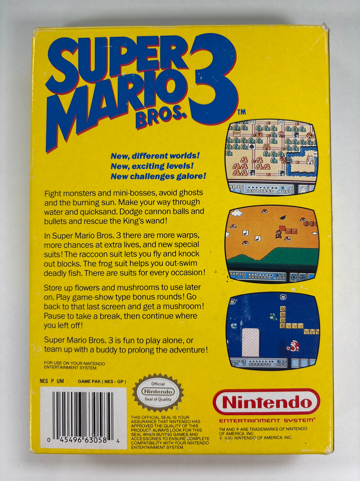 Super Mario Bros. 3 - NES Box & Manual Only No Game