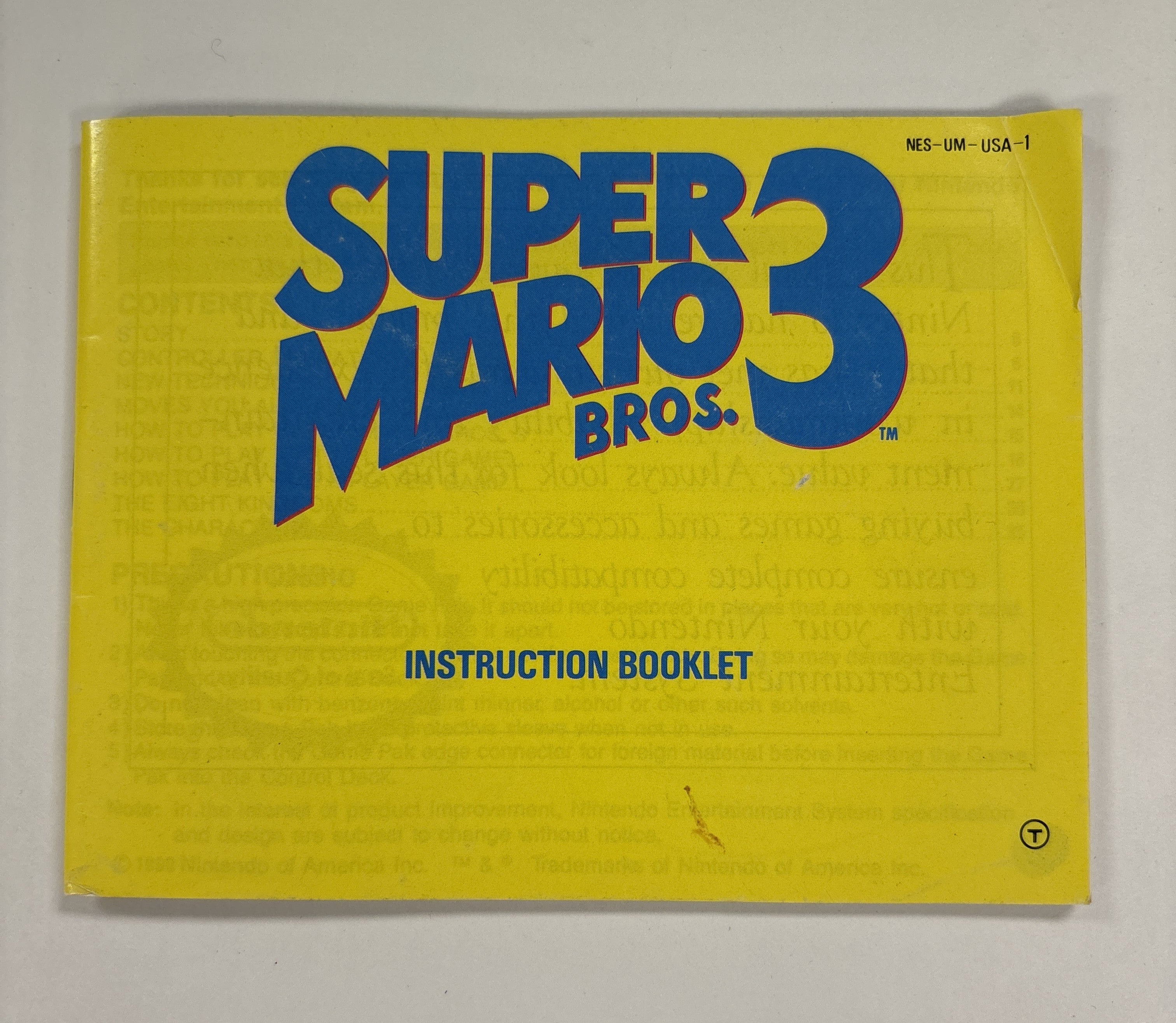 Super Mario Bros. 3 - NES Box & Manual Only No Game
