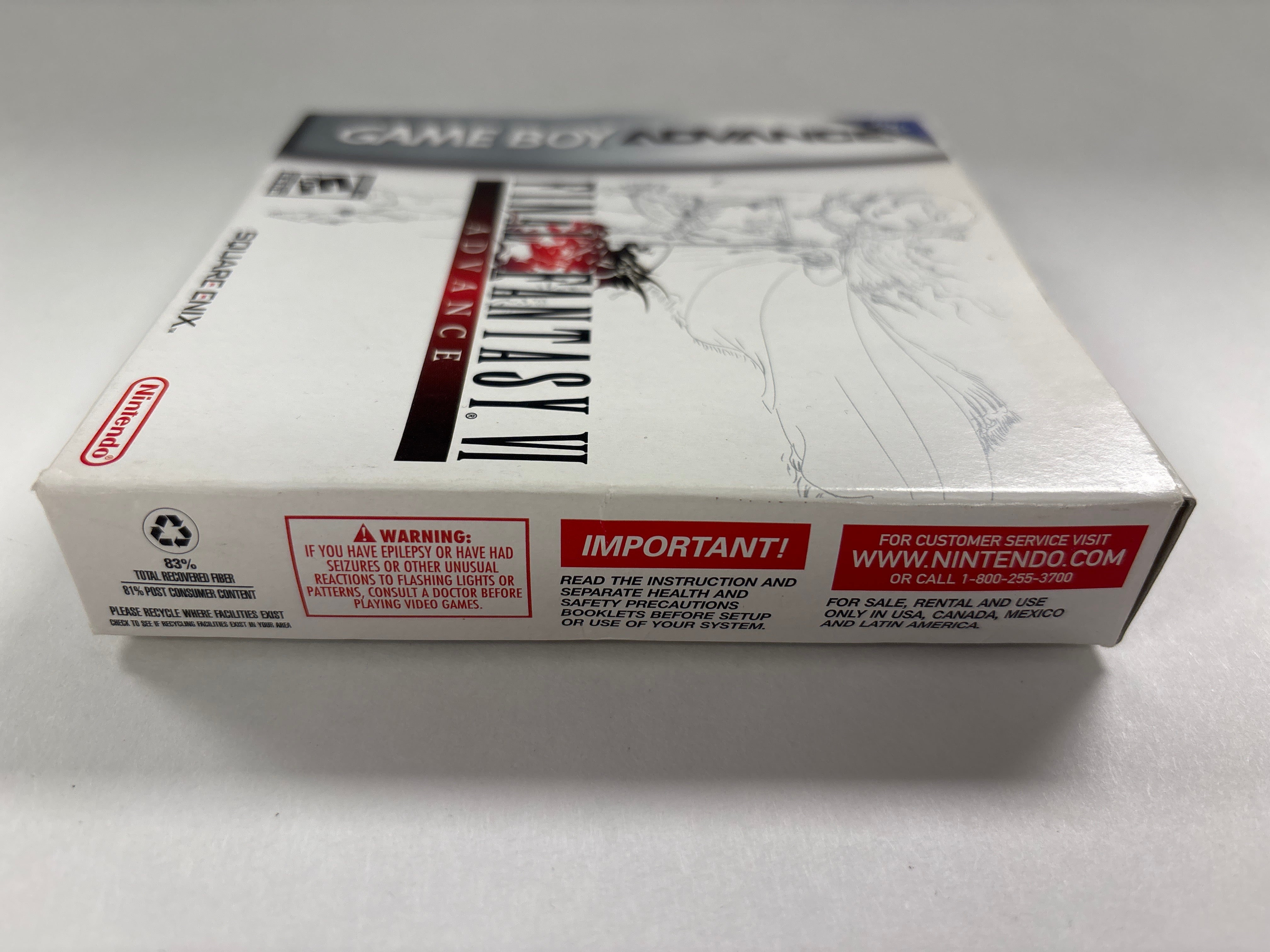 Final Fantasy VI Advance - Nintendo Game Boy Advance NO GAME Box & Manuals Only