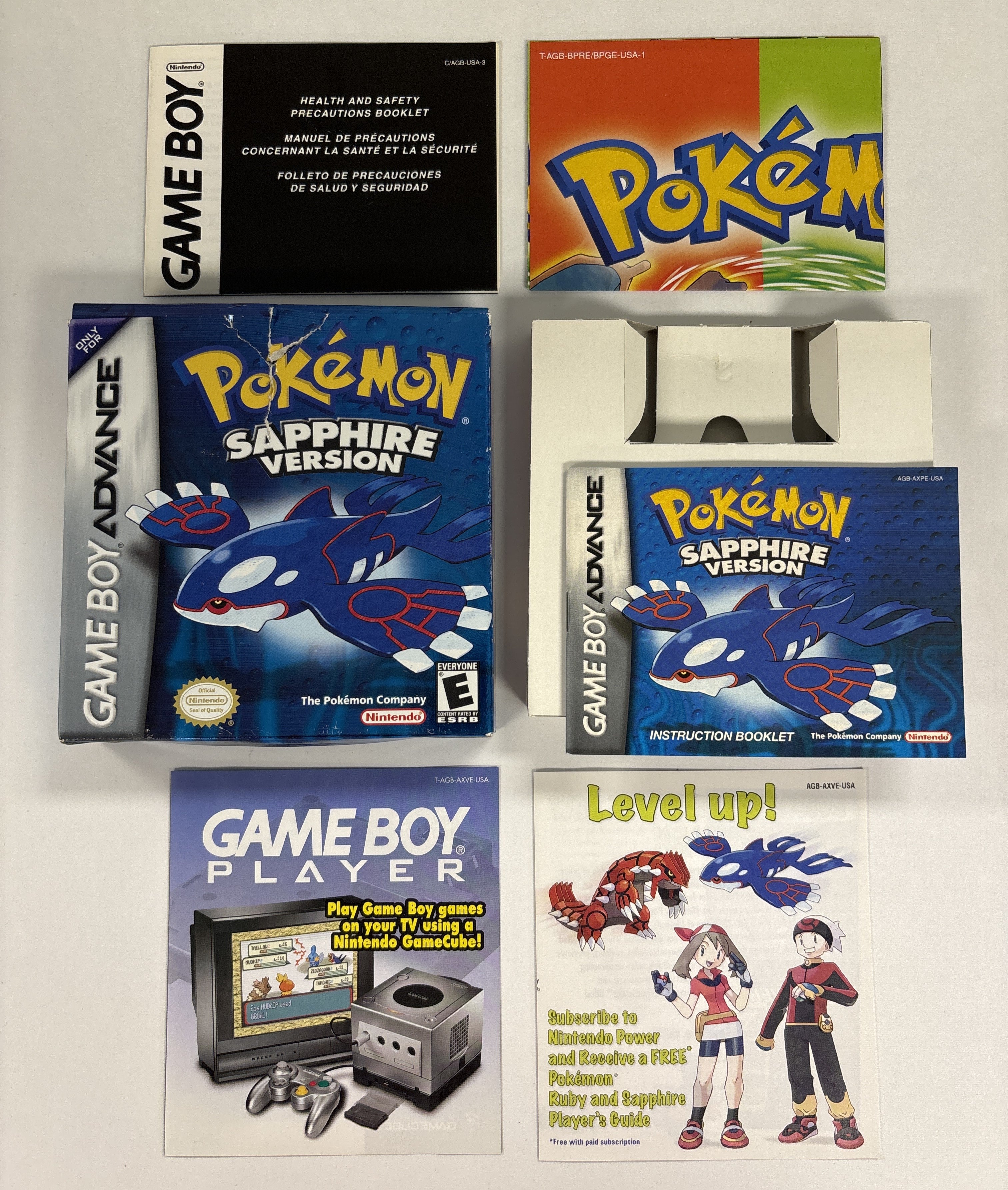 Pokemon Sapphire Version - Nintendo Game Boy Advance NO GAME Box & Manuals Only