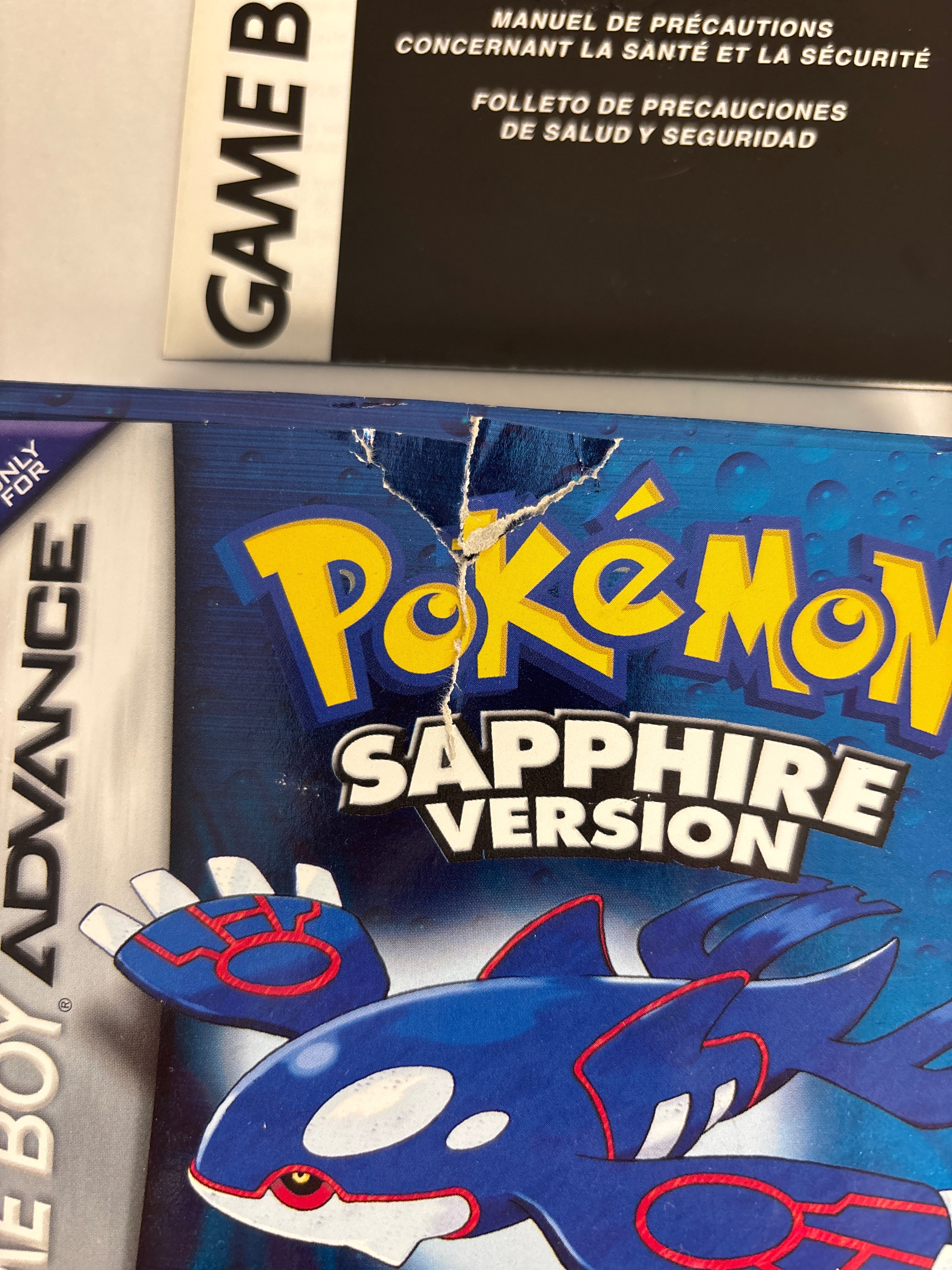 Pokemon Sapphire Version - Nintendo Game Boy Advance NO GAME Box & Manuals Only