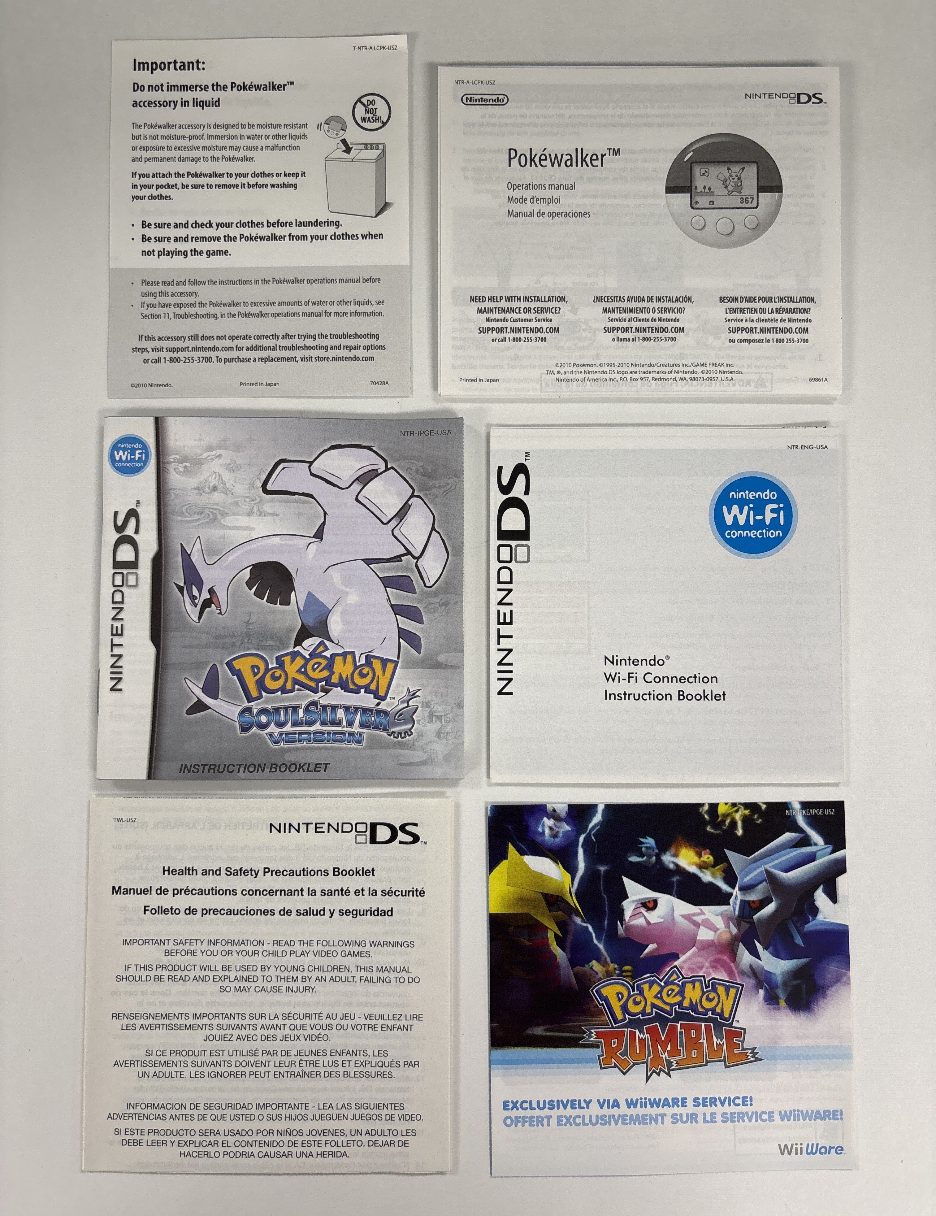 Pokemon SoulSilver Version - Nintendo DS Box Case and Manuals Only No Game