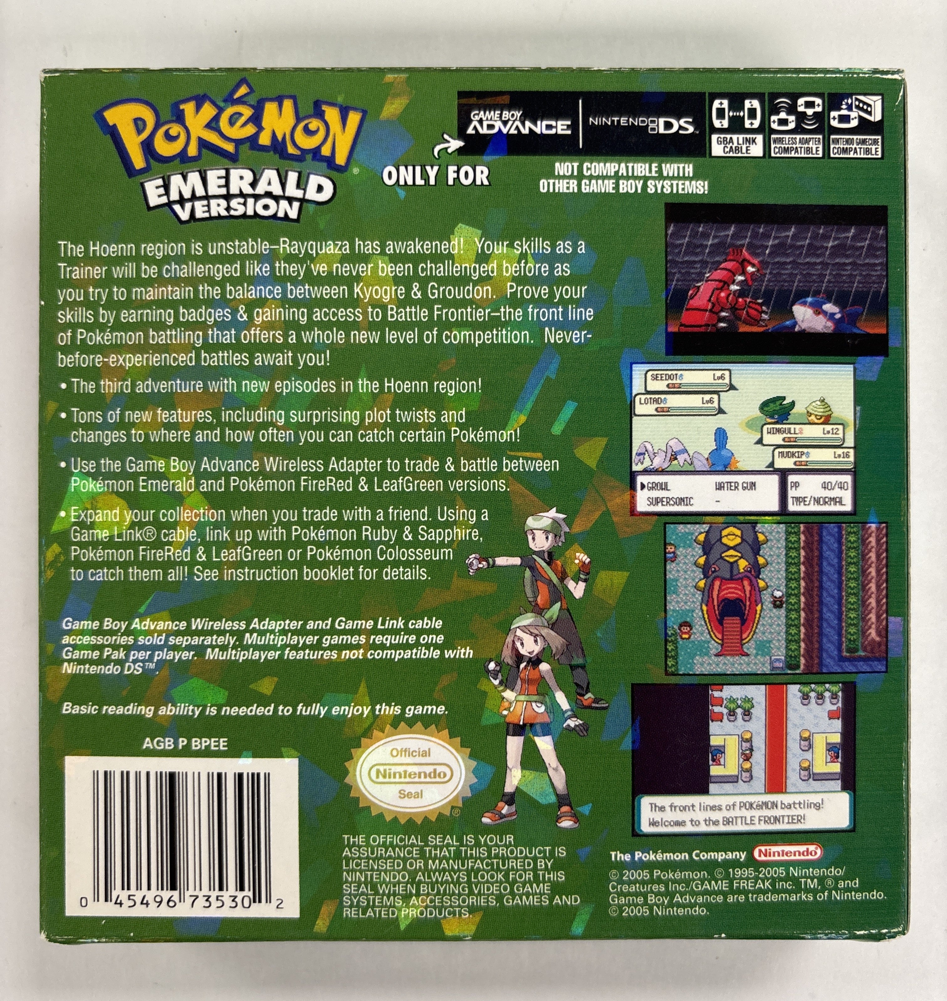 Pokemon Emerald Version - Nintendo Game Boy Advance Box & Manuals Only No Game