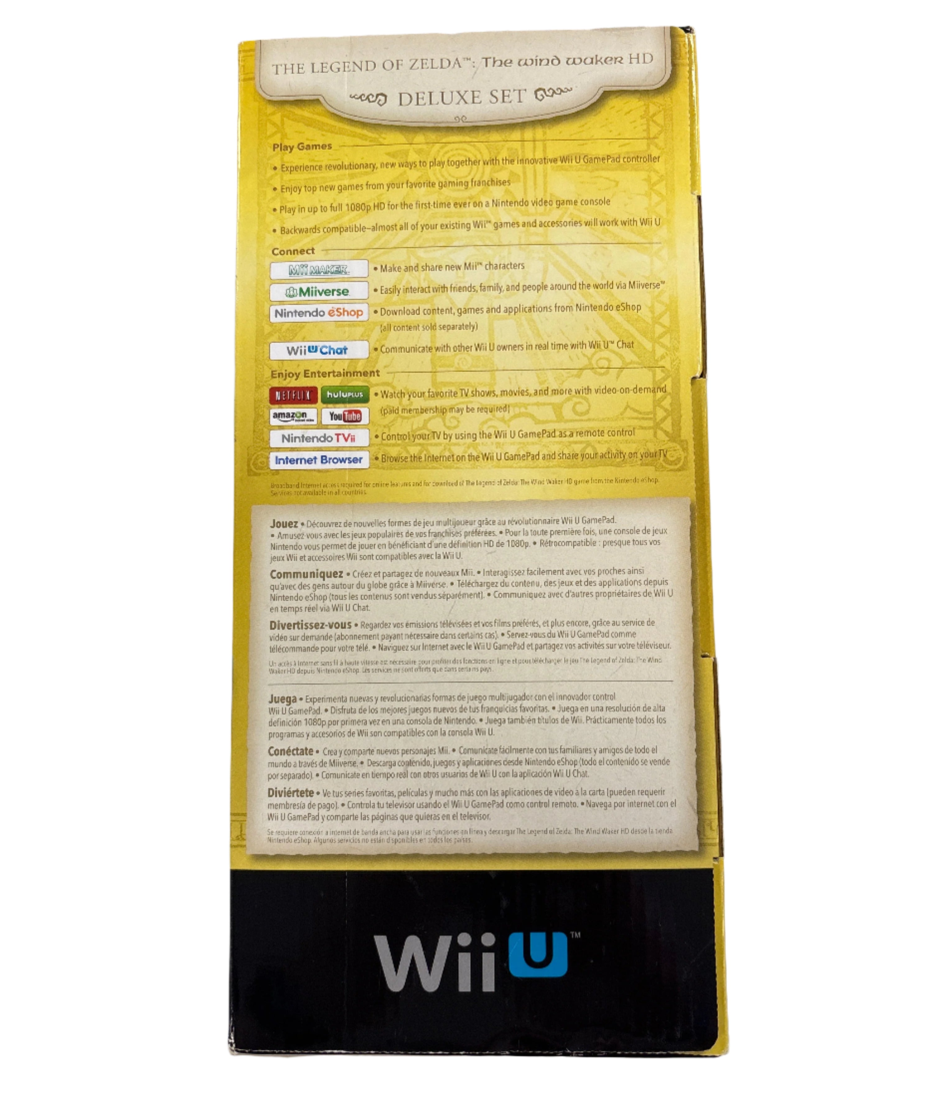 The Legend of Zelda: The Wind Waker HD Deluxe Set - Wii U Box & Inserts Only No Console