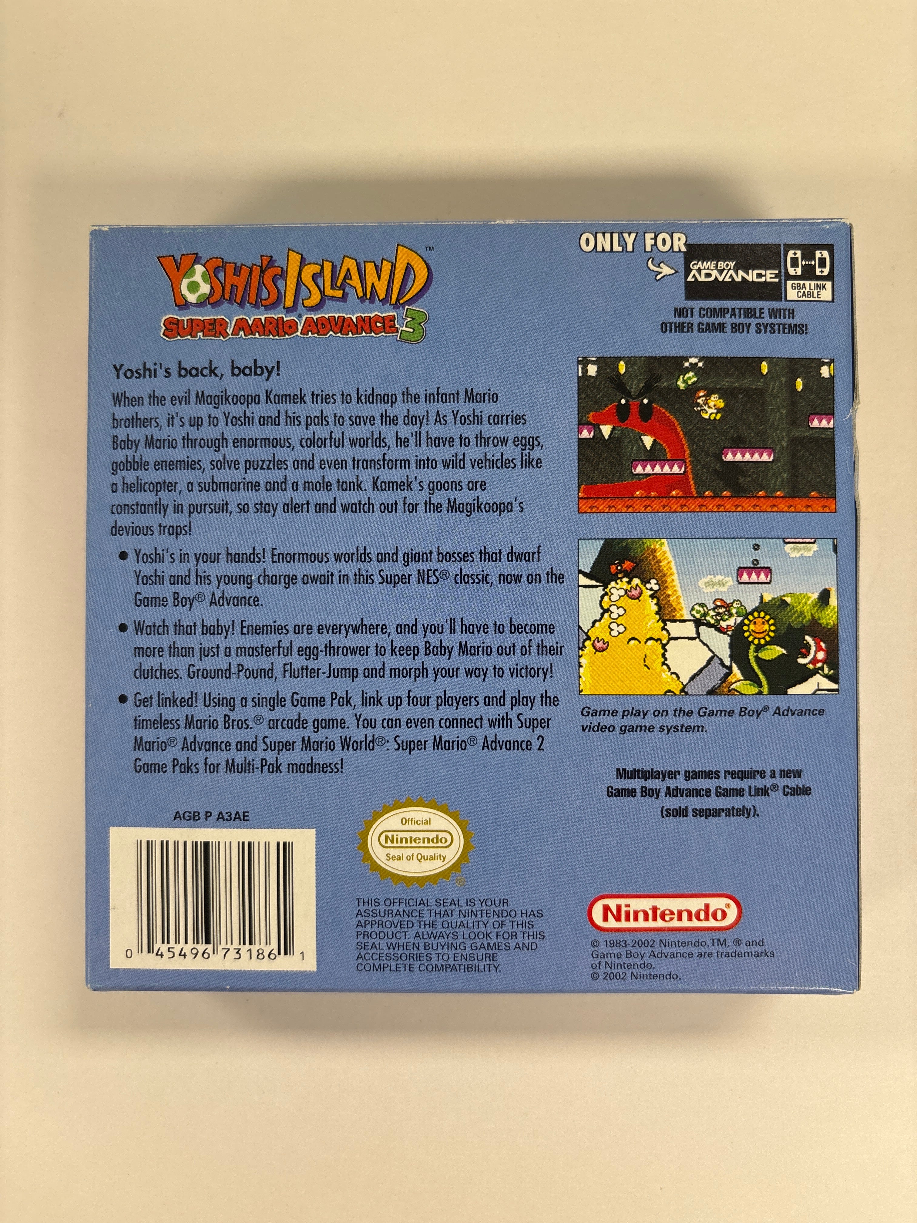 Yoshi's Island: Super Mario Advance 3 - Game Boy Advance Box & Manuals Only No Game