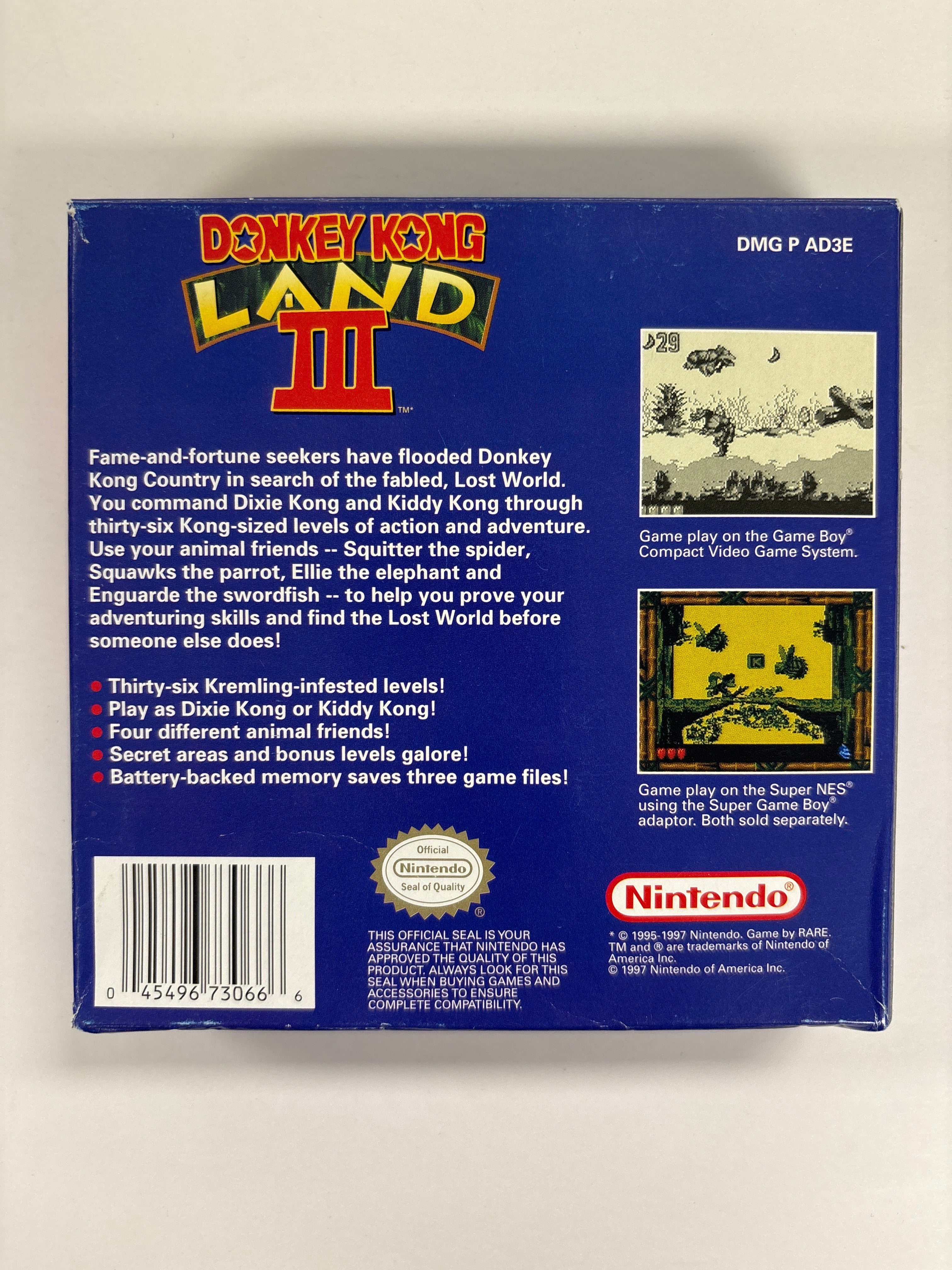 Donkey Kong Land III - Game Boy Box & Manuals Only No Game