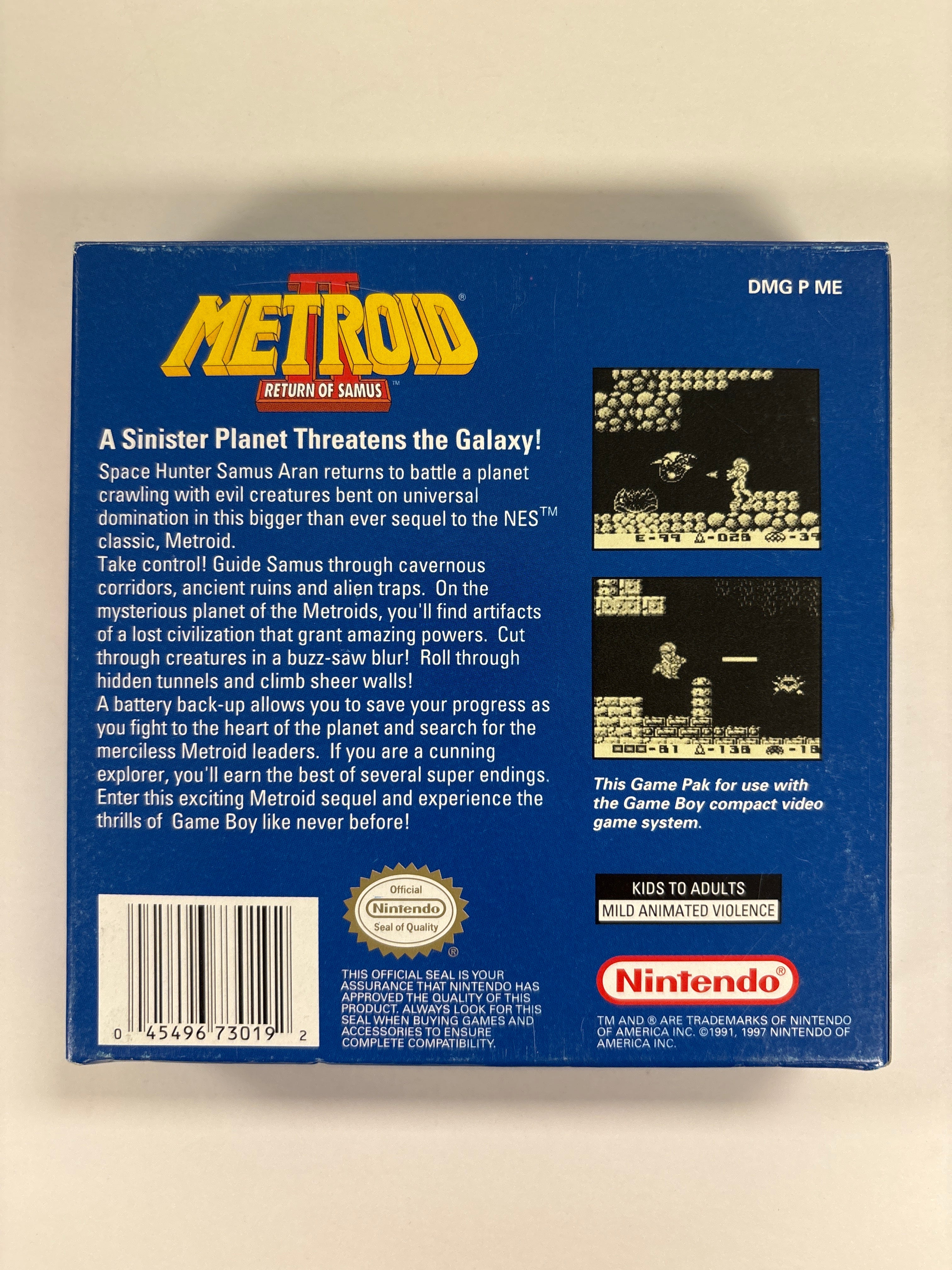 Metroid II: Return of Samus - Game Boy Box & Inserts Only No Game or Manual