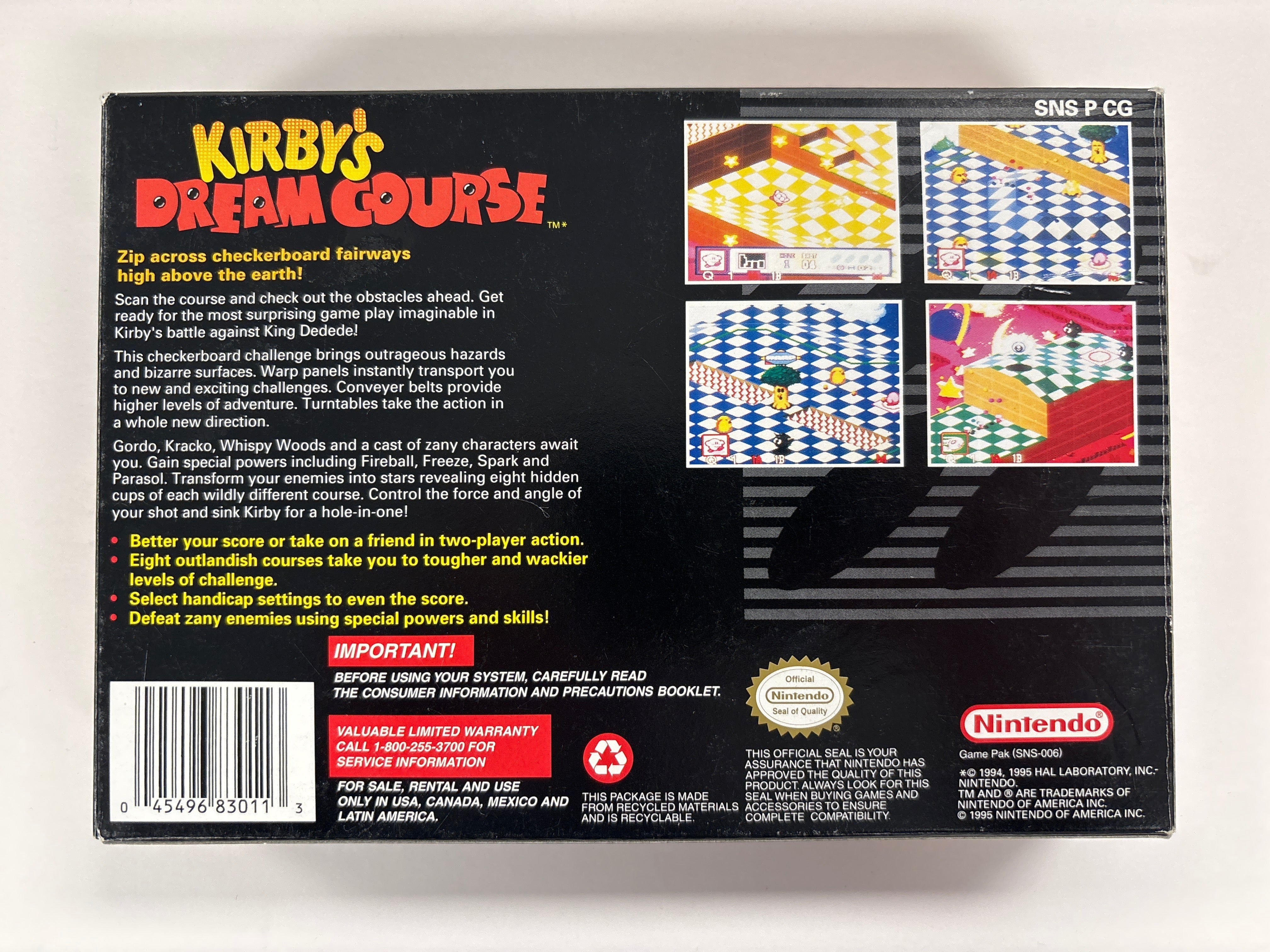 Kirby's Dream Course - Super Nintendo SNES Box & Manual Only No Game