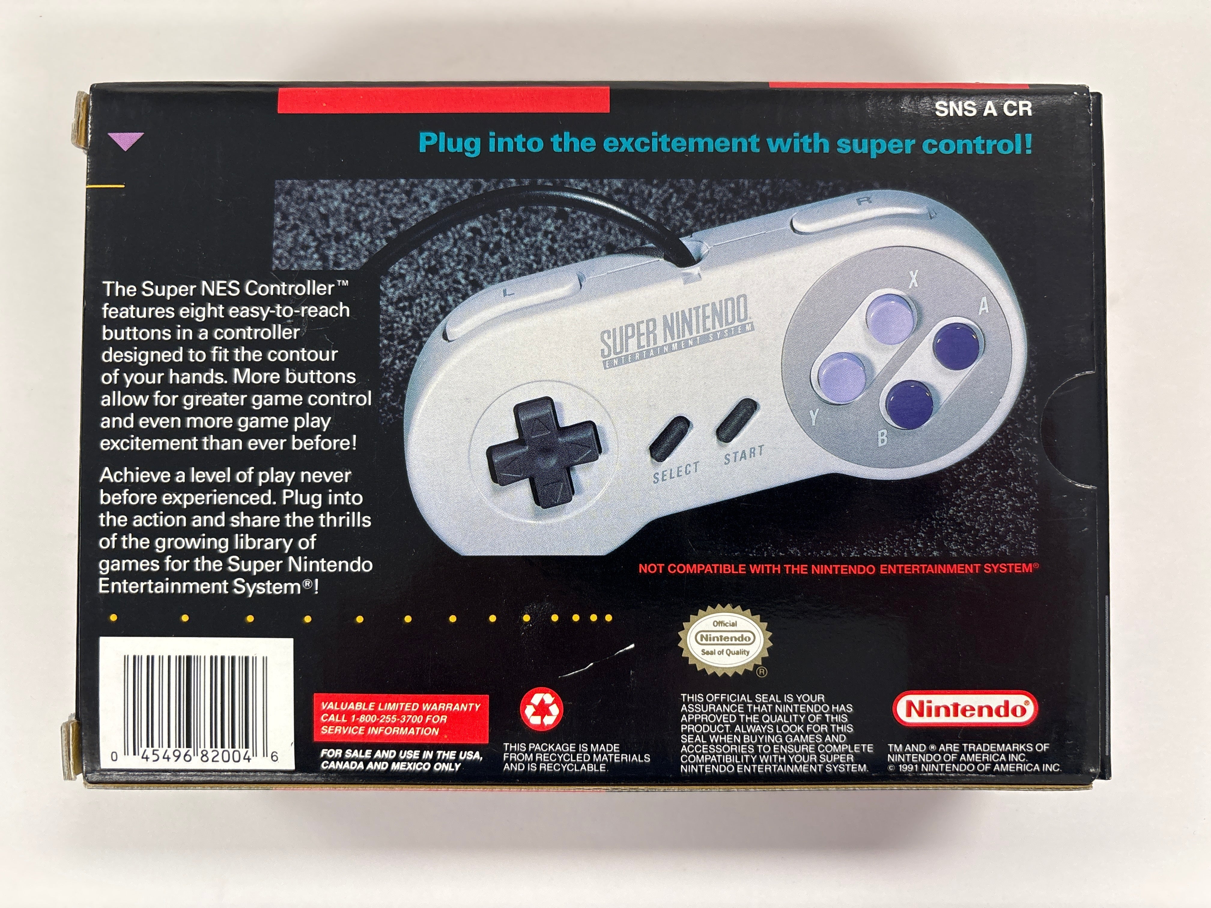 Super NES Controller - Super Nintendo SNES Box Only