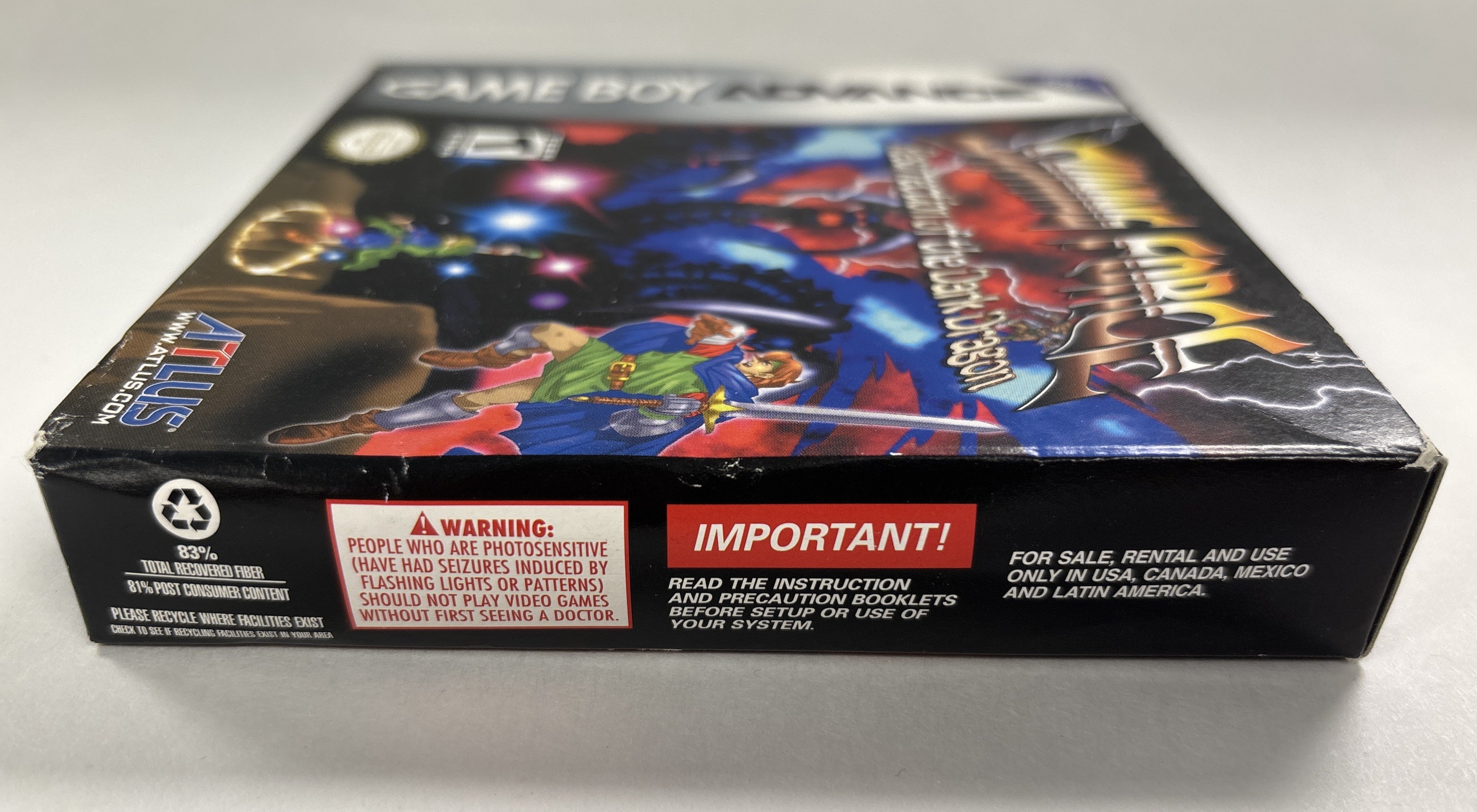 Shining Force: Resurrection of the Dark Dragon - Nintendo Game Boy Advance Box & Manuals Only NO GAME