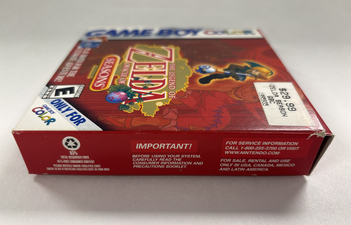 The Legend of Zelda: Oracle of Seasons - Nintendo Game Boy Color Box & Manuals Only No Game