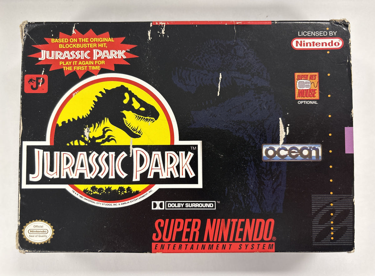 Jurassic Park - Super Nintendo SNES Box & Manual Only No Game