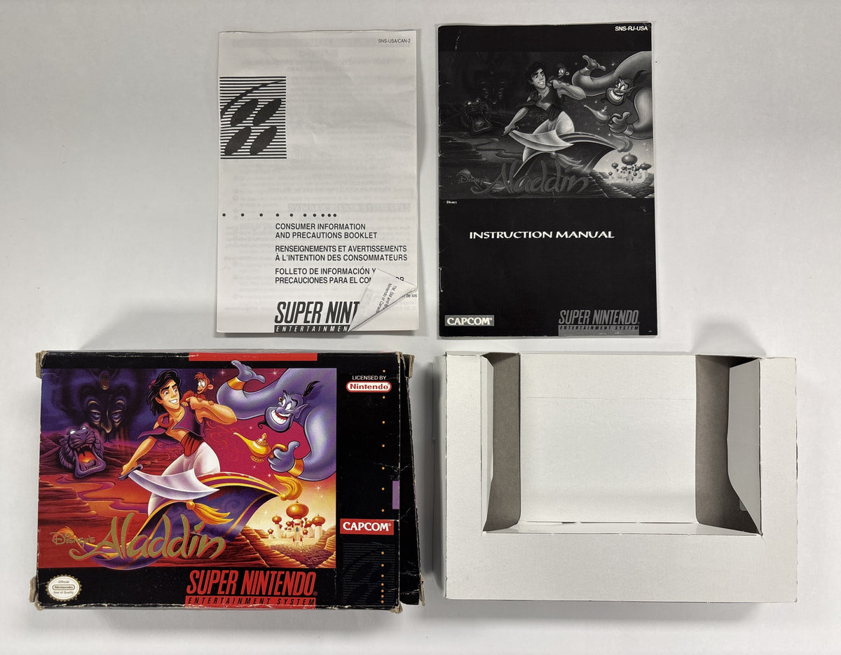 Aladdin - Super Nintendo SNES Box & Manual Only No Game